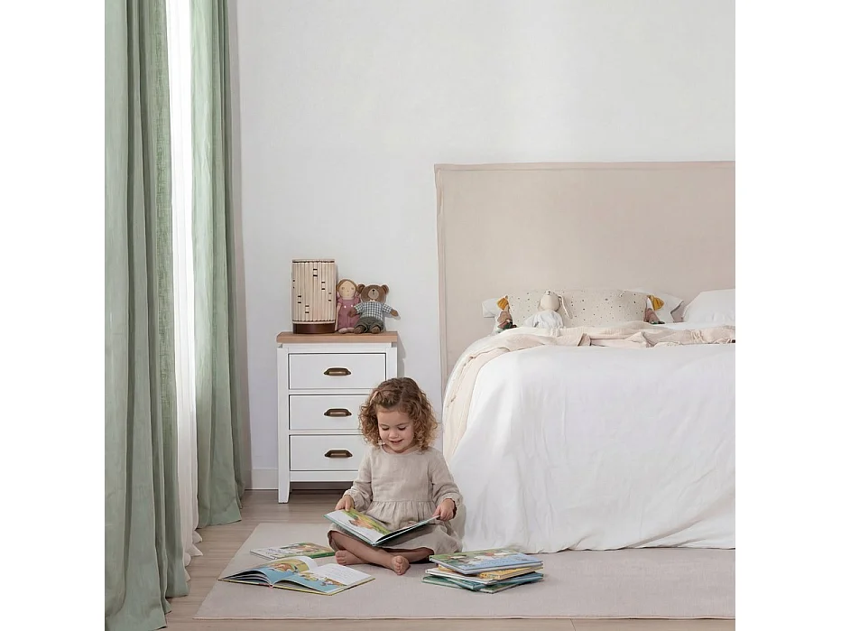 Table de chevet en bois massif naturel 43x63