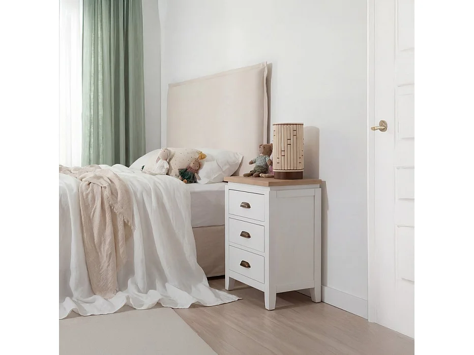 Table de chevet en bois massif naturel 43x63