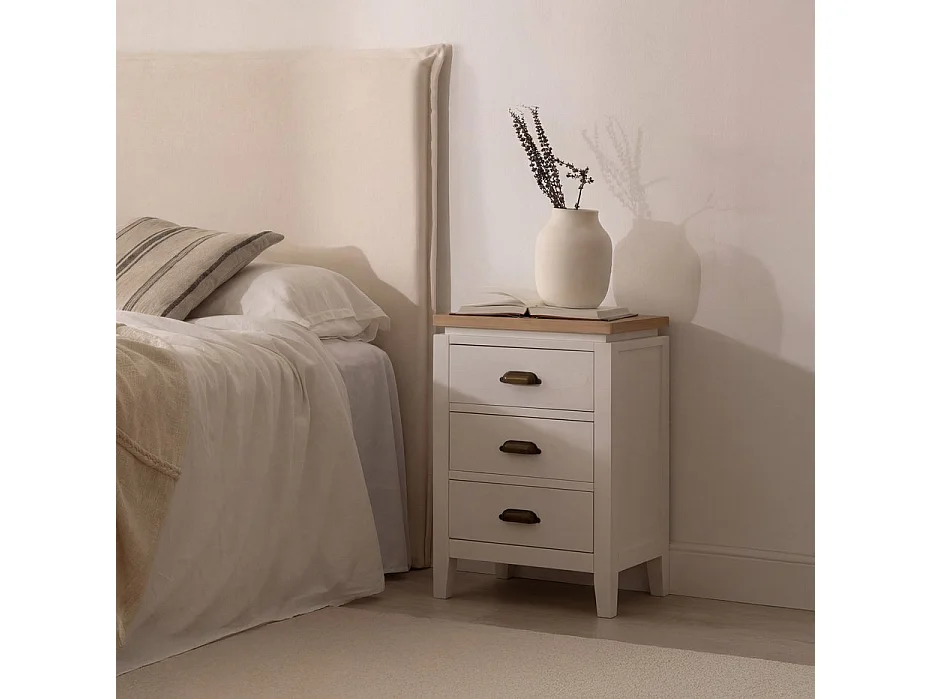 Table de chevet en bois massif naturel 43x63