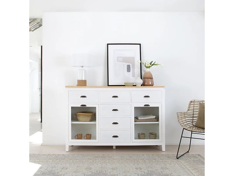 Buffet en bois massif naturel 160x105