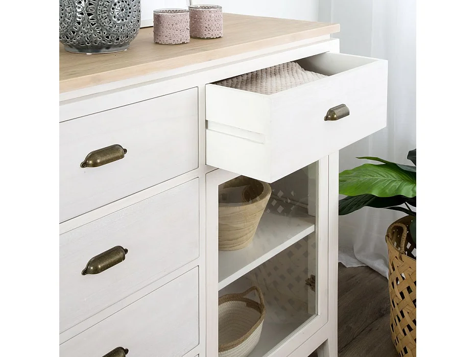 Buffet en bois massif naturel 160x105