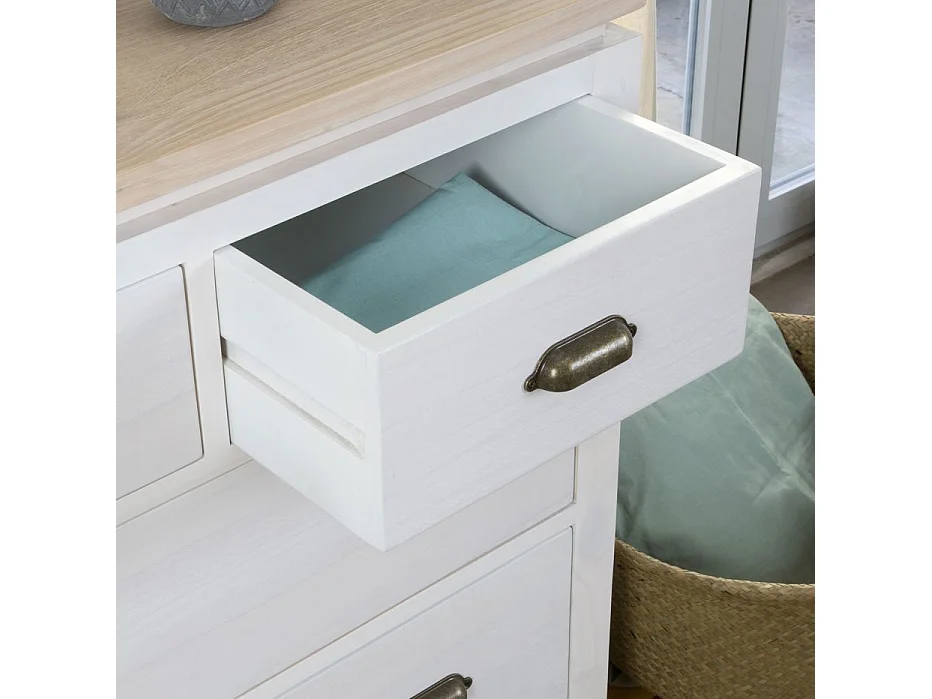 Commode en bois massif naturel 115x82