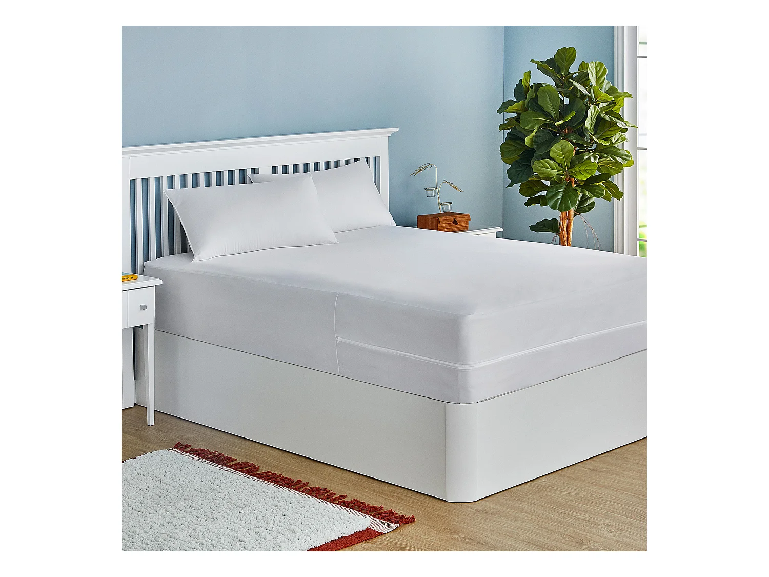 Housse de matelas imperméable, respirante et résistante