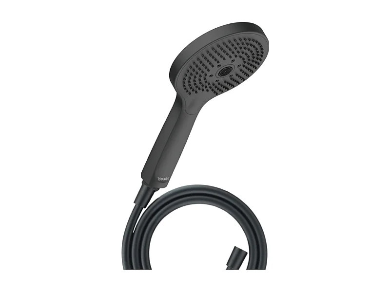 Pommeau de douche 3 jets DURAVIT Universal avec curseur noir mat + flexible de douche
