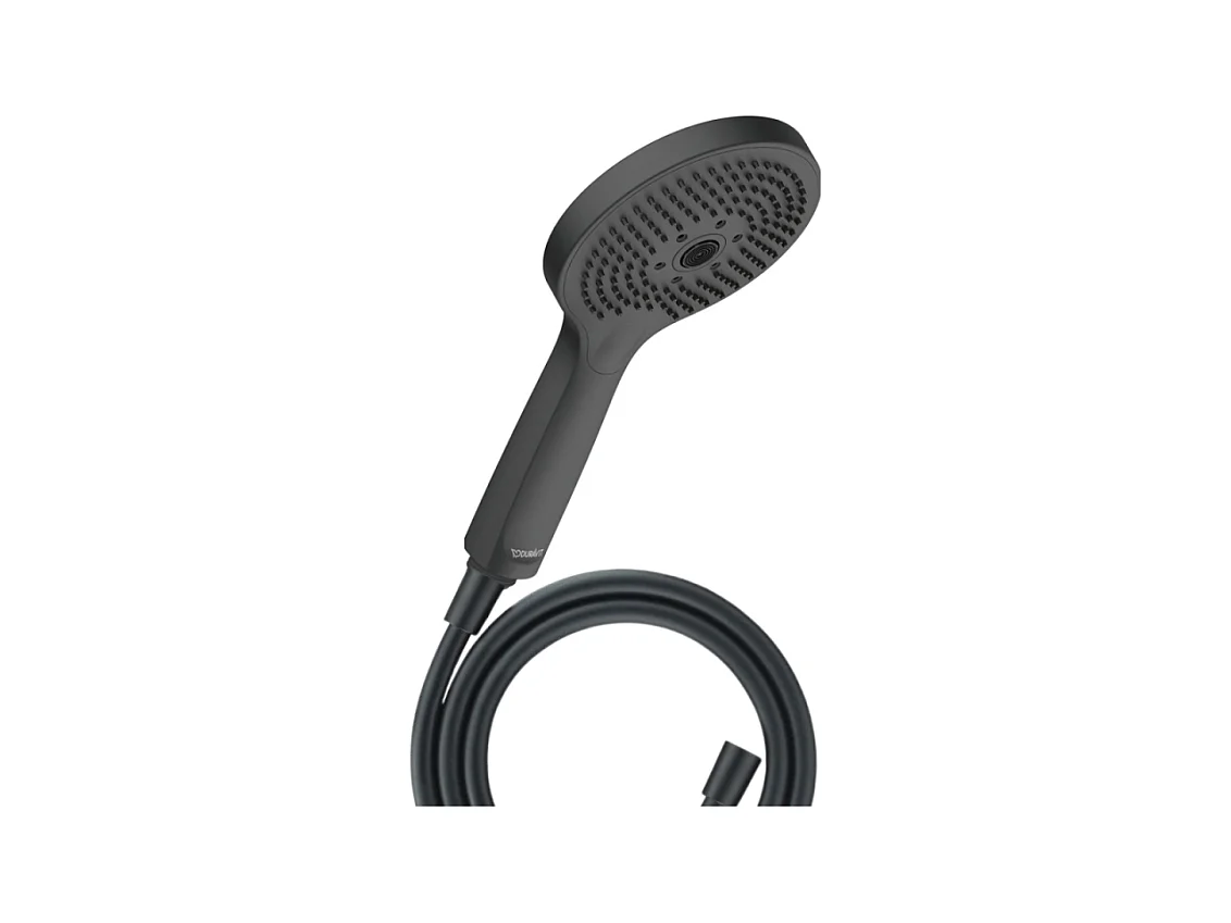 Pommeau de douche 3 jets DURAVIT Universal avec curseur noir mat + flexible de douche