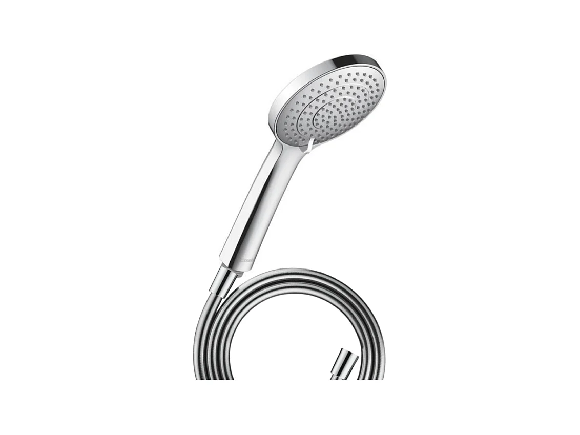 Pommeau de douche 3 jets DURAVIT Universal avec curseur chromé + flexible de douche