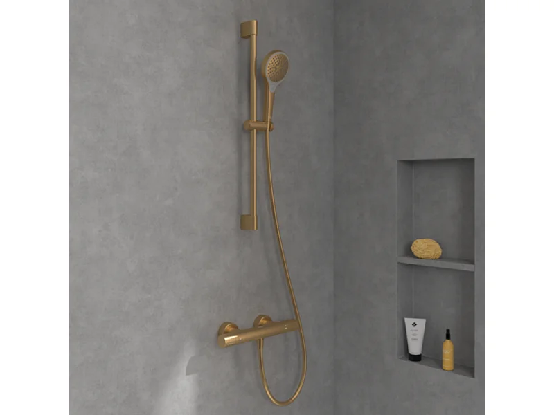 Ensemble de douche 3 jets VILLEROY ET BOCH Verve Showers Or brossé