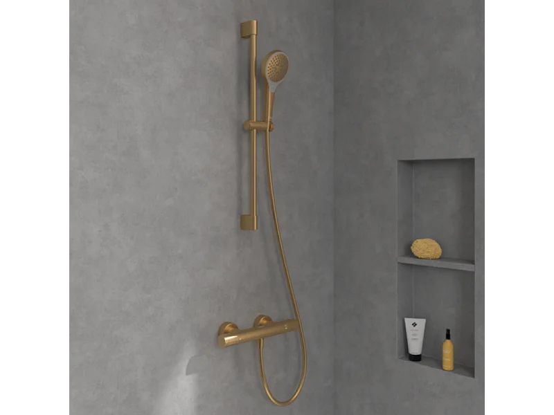 Ensemble de douche 3 jets VILLEROY ET BOCH Verve Showers Or brossé