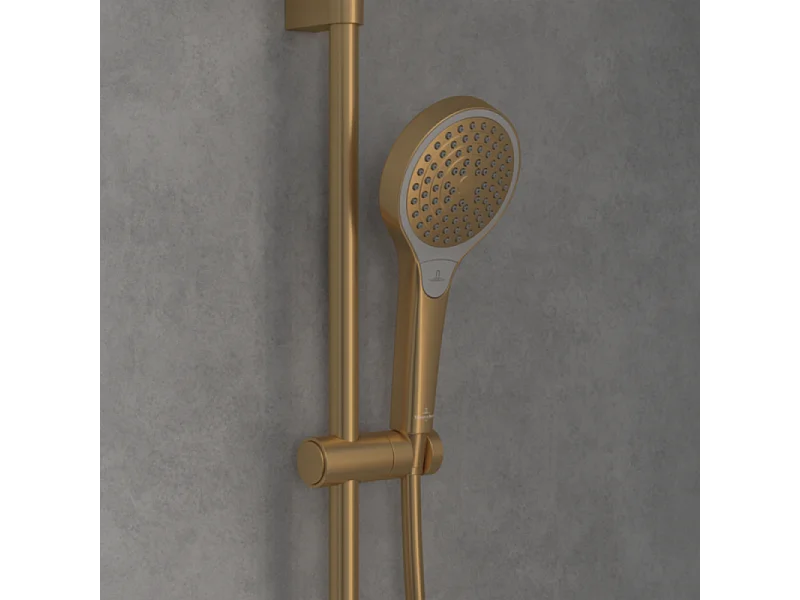 Ensemble de douche 3 jets VILLEROY ET BOCH Verve Showers Or brossé
