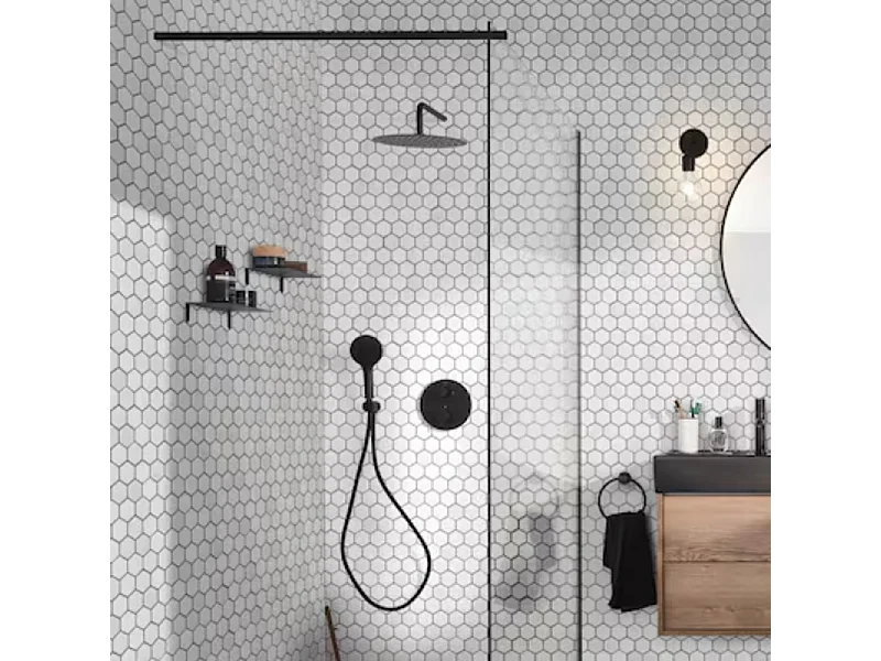 Paroi de douche fixe ou paroi latérale 200 x 90 JACOB DELAFON Contra noir mat