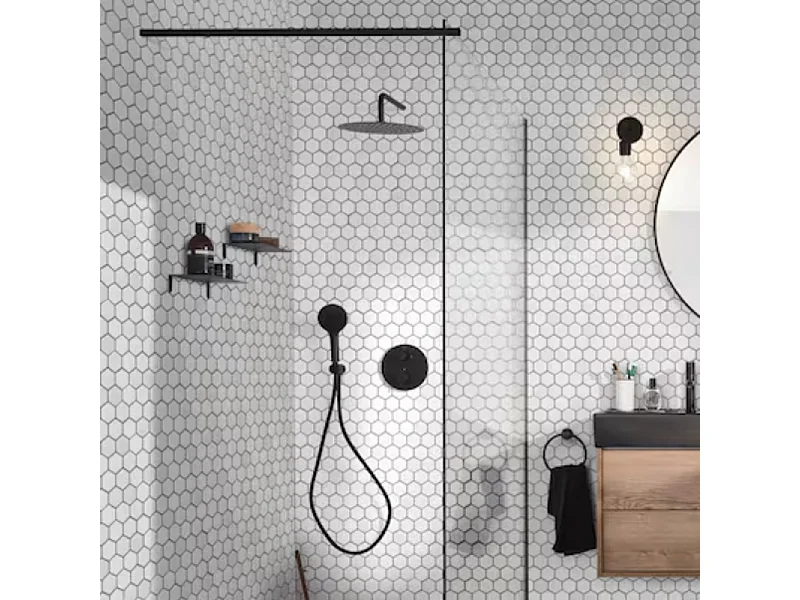 Paroi de douche fixe ou paroi latérale 200 x 80 JACOB DELAFON Contra noir mat