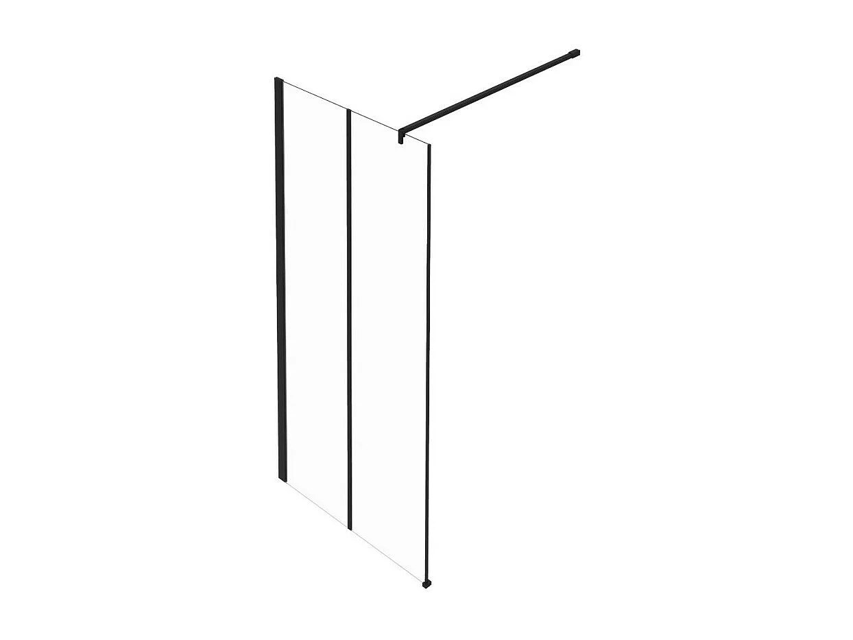 Paroi de douche JACOB DELAFON Serenity, noir brillant - 100 cm