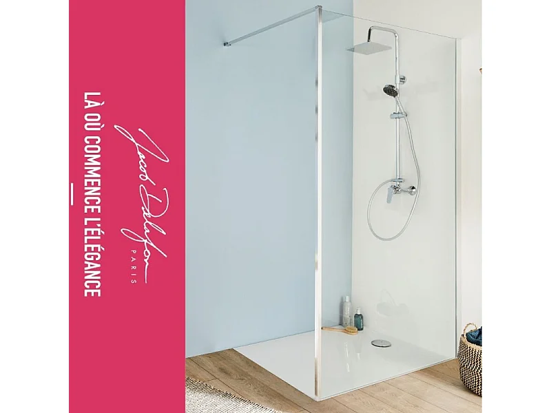 Paroi de douche à l'italienne Serenity 120 cm, Chrome Jacob Delafon