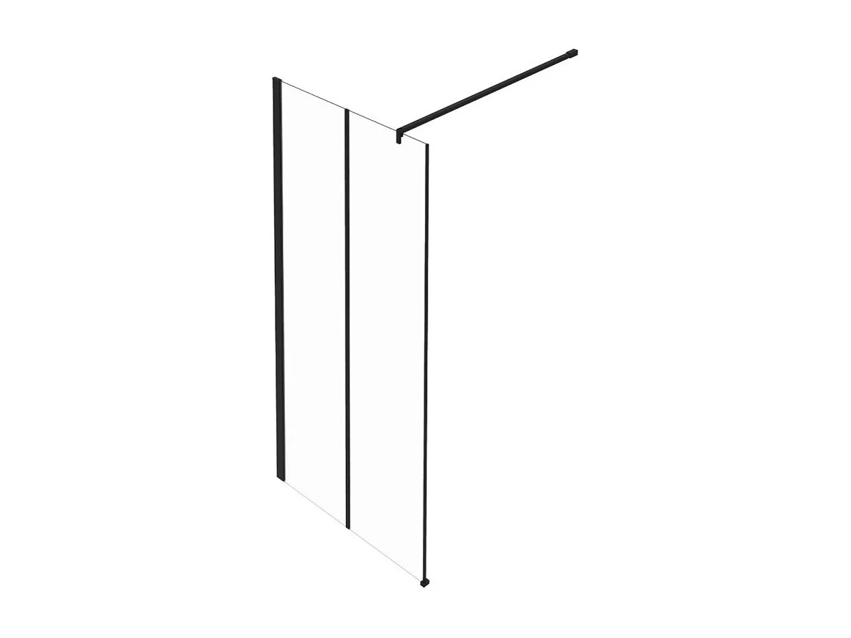 Paroi de douche JACOB DELAFON Serenity, noir brillant- 120 cm