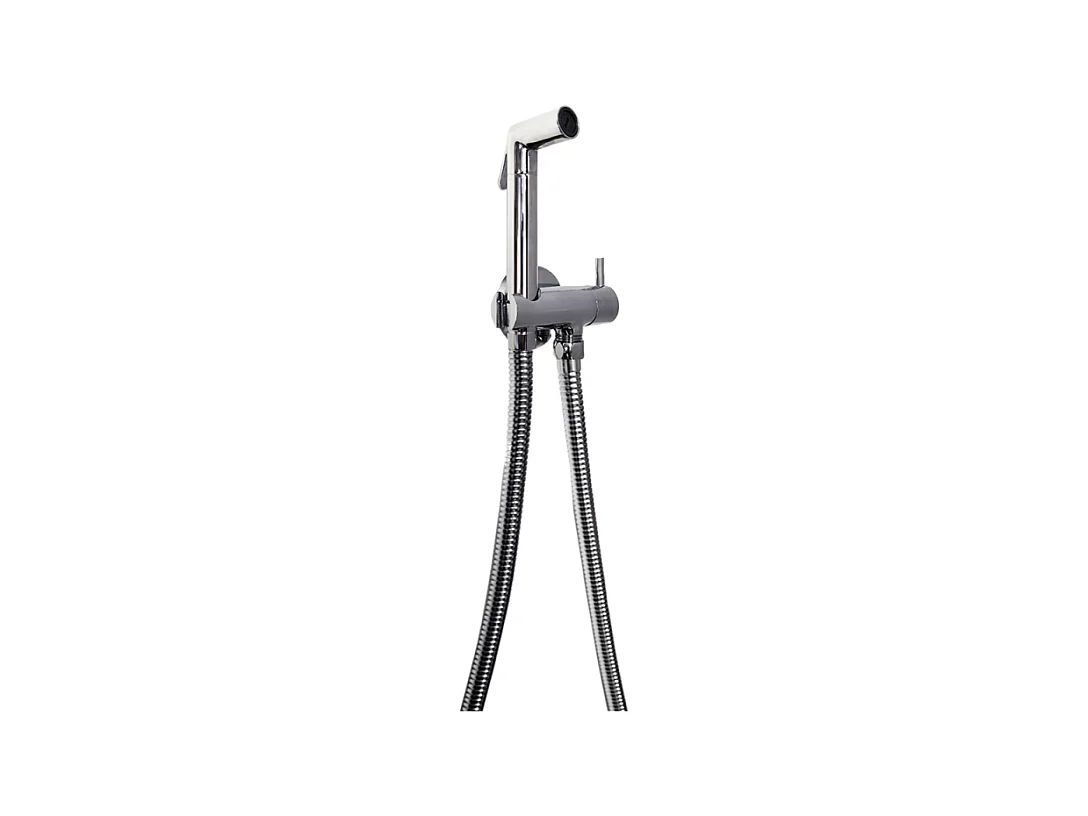 Douchette WC PAINI Cox ronde Chrome + support + flexible