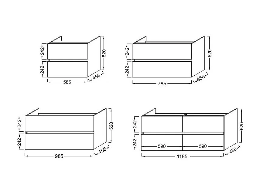 Meuble vasque 100 cm JACOB DELAFON Tolbiac gris anthracite + miroir led