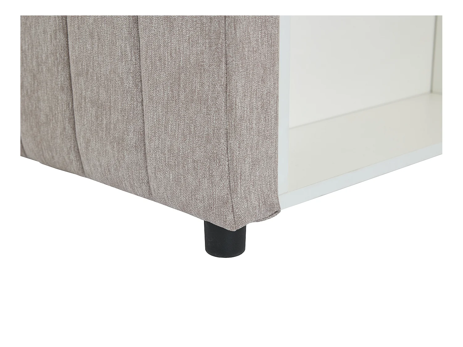 Bett Klappsofa mit Bettkasten - 80 x 200 cm - Stoff - Taupe - LAOZIA