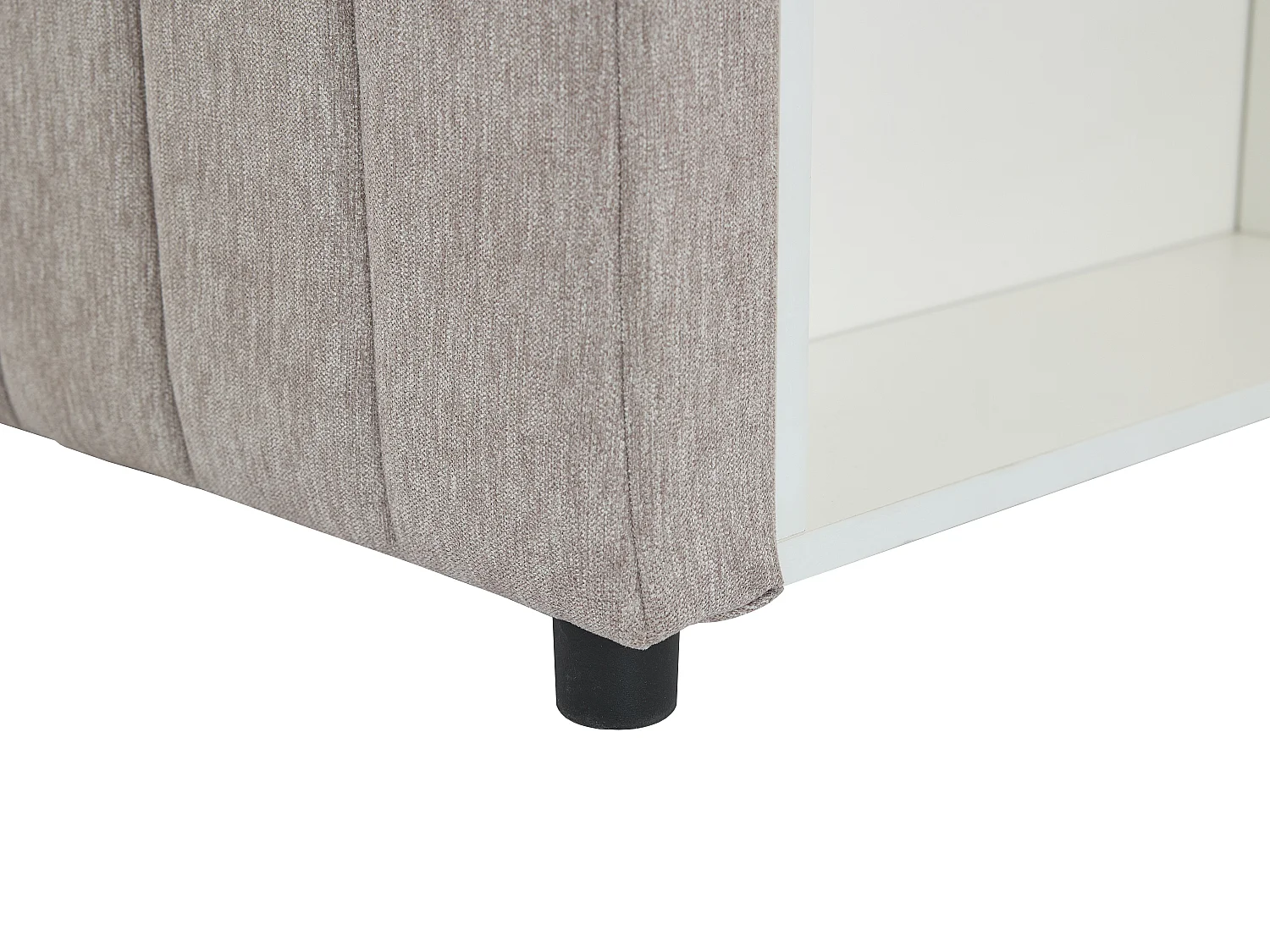 Lit coffre banquette 80 x 200 cm - Tissu - Taupe - LAOZIA