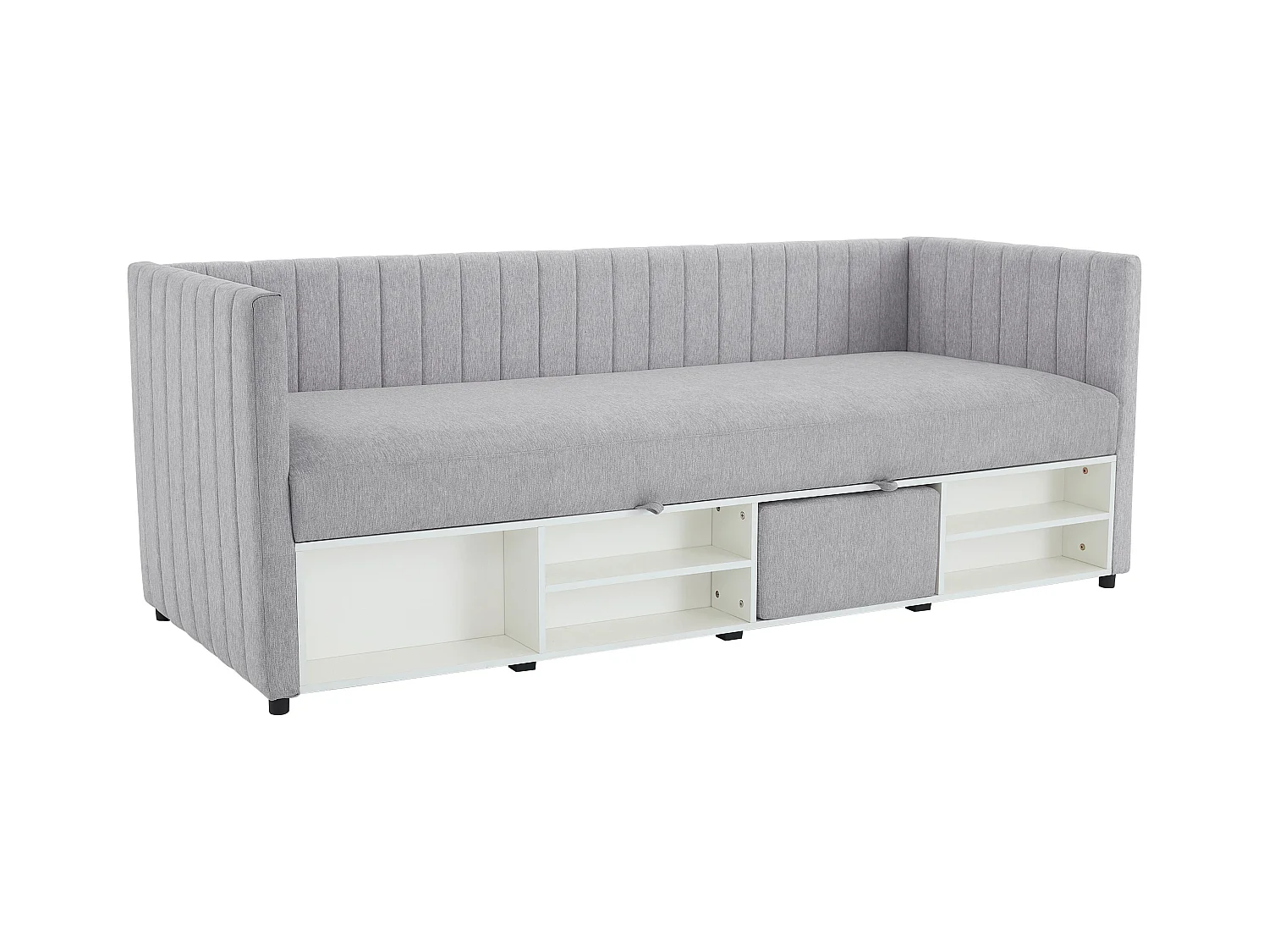 Canapé abatible banco 80 x 200 cm - Tela - Gris - LAOZIA