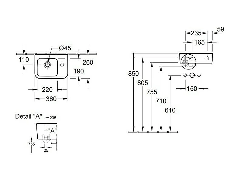 Lave-mains VILLEROY ET BOCH Architectura