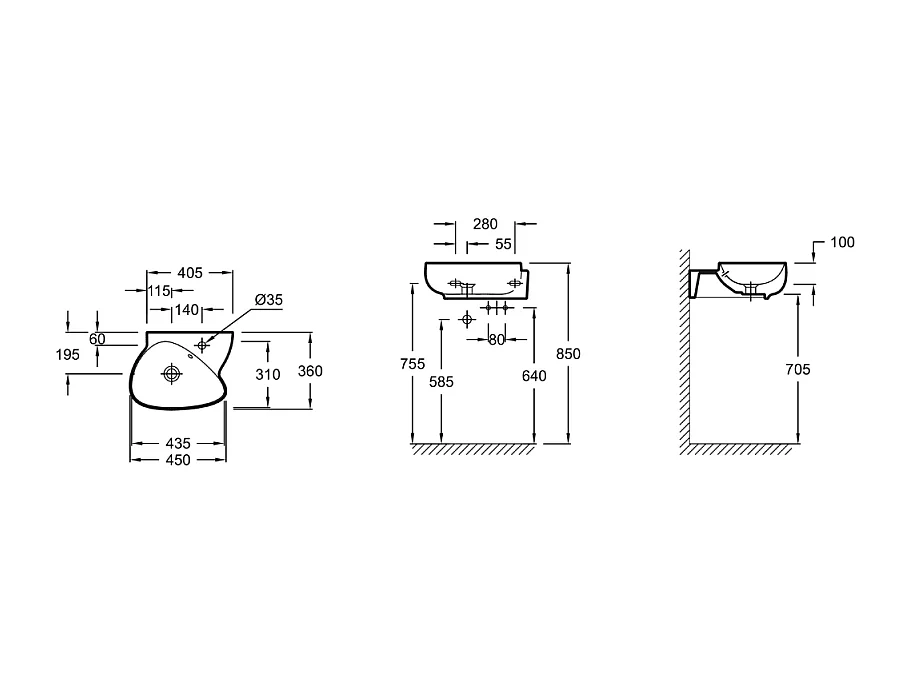 Lave mains JACOB DELAFON Nouvelle Vague