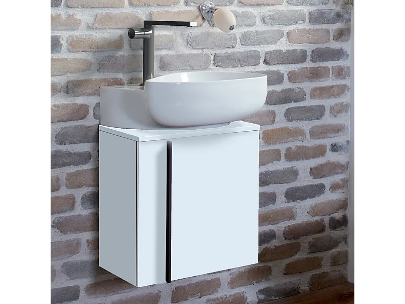 Meuble WC JACOB DELAFON Nouvelle Vague version droite blanc brillant