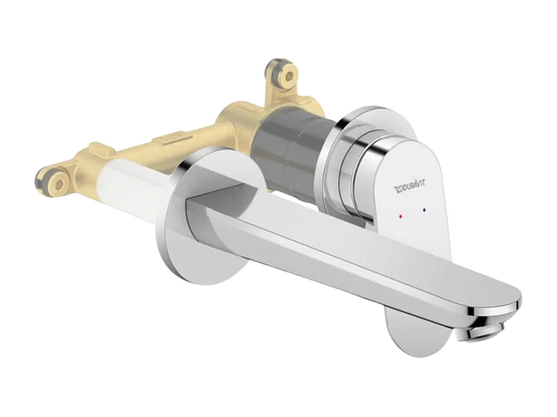 Mitigeur lavabo encastré DURAVIT Wave chromé brillant  + corps encastré