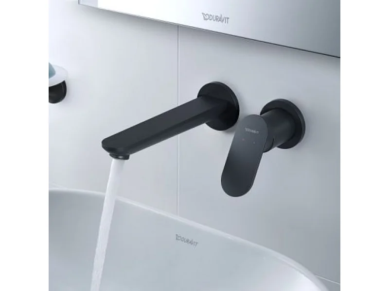 Mitigeur lavabo encastré DURAVIT Wave noir mat + corps encastré