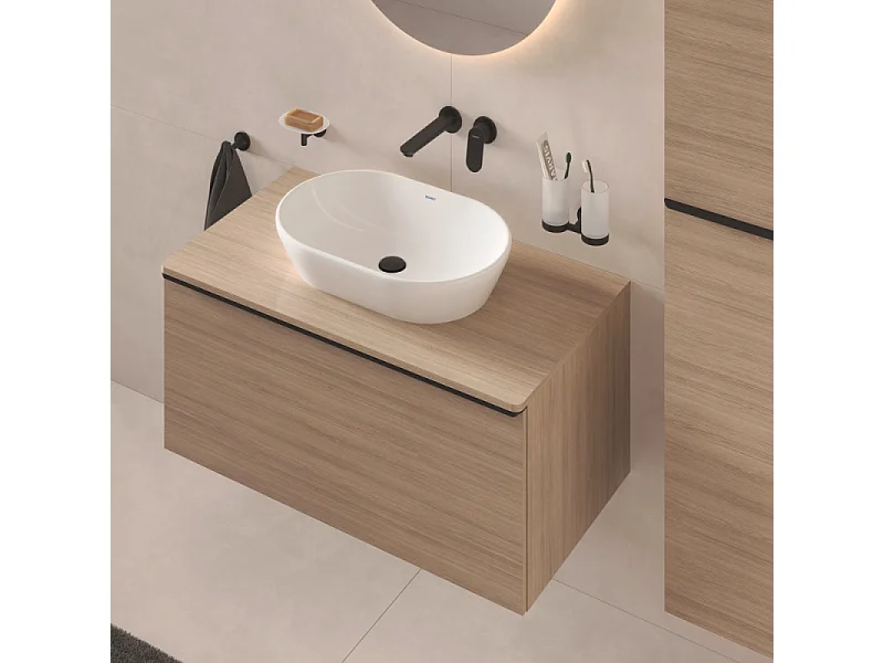 Mitigeur lavabo encastré DURAVIT Wave noir mat + corps encastré