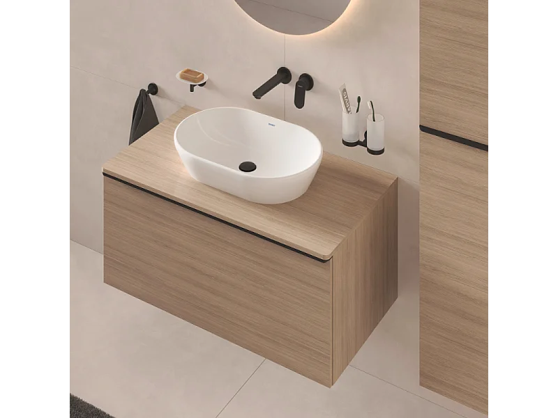 Mitigeur lavabo encastré DURAVIT Wave noir mat + corps encastré