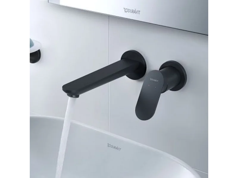 Mitigeur lavabo encastré DURAVIT Wave noir mat + corps encastré
