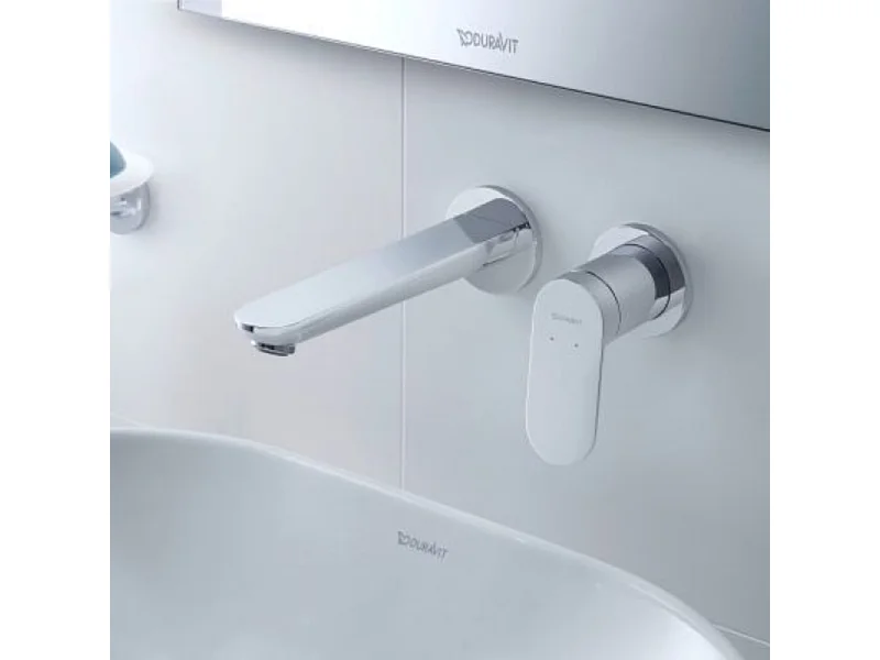 Mitigeur lavabo encastré DURAVIT Wave doré poli + corps encastré