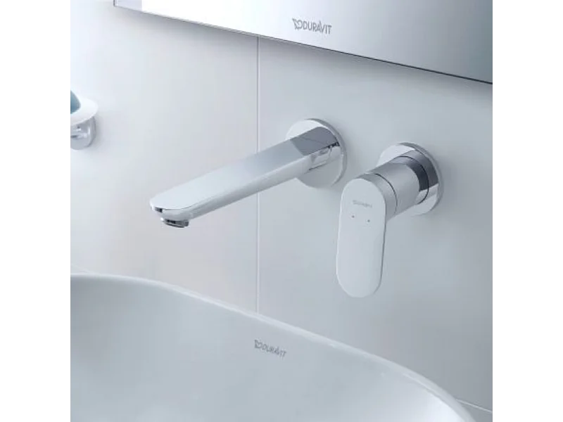 Mitigeur lavabo encastré DURAVIT Wave doré poli + corps encastré