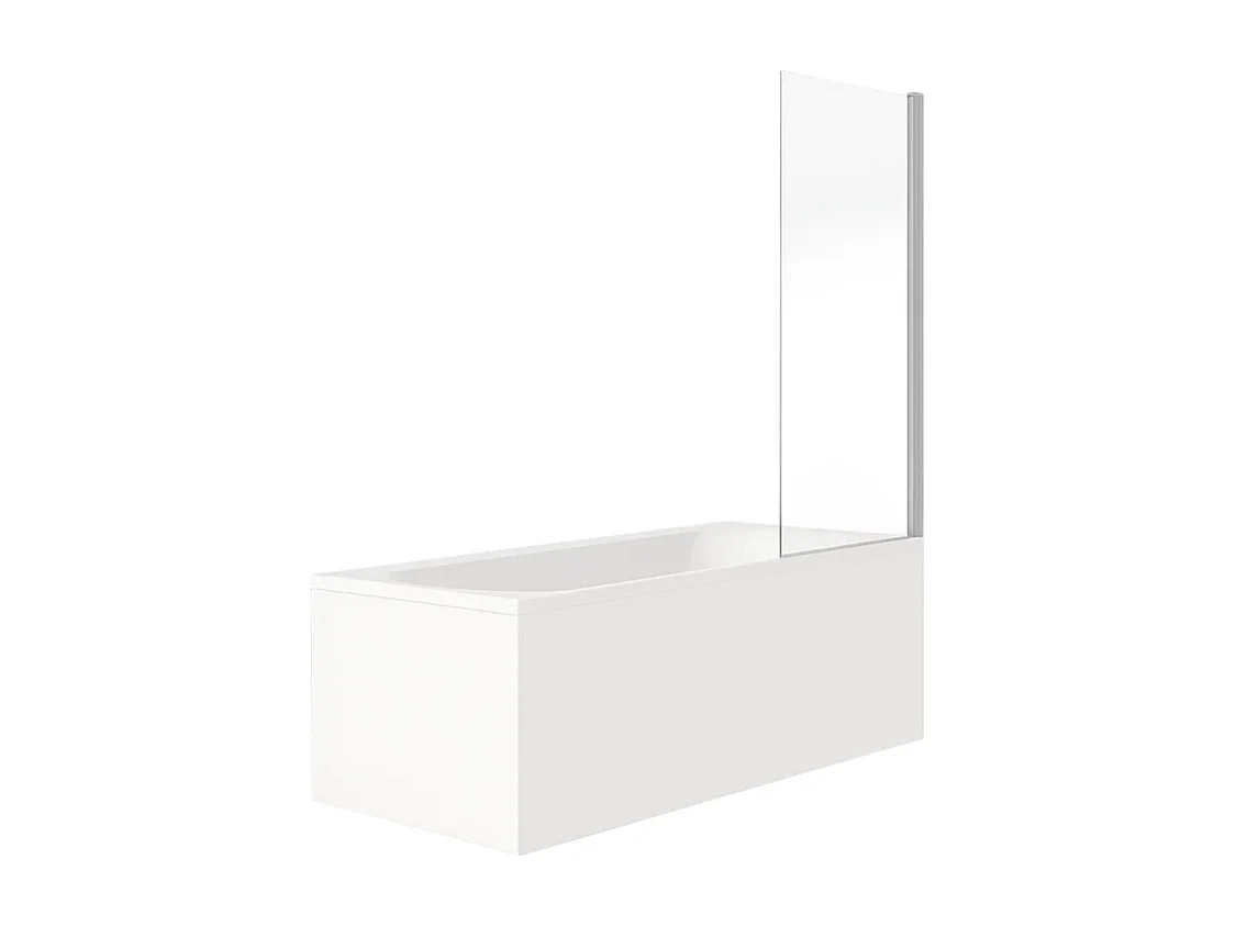 Pack baignoire droite 170 x 75 JACOB DELAFON Elise + pare bain chromé + vidage