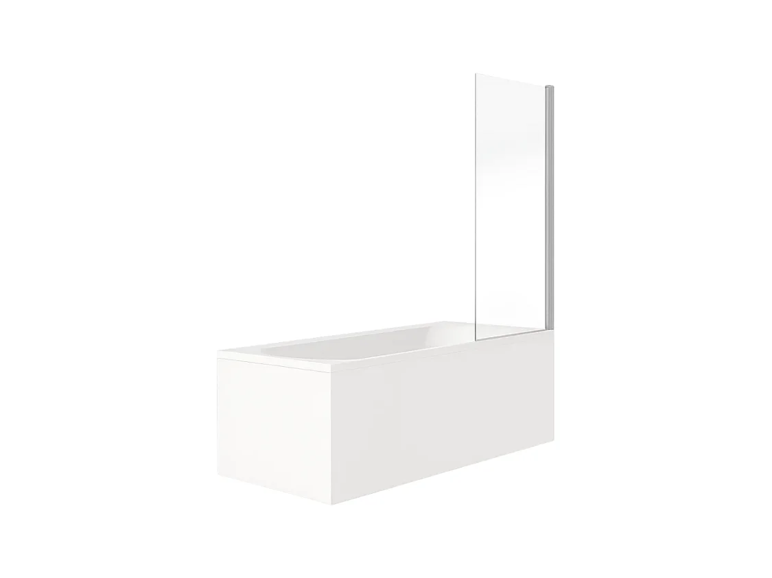 Pack baignoire droite 170 x 75 JACOB DELAFON Elise + pare bain chromé + vidage
