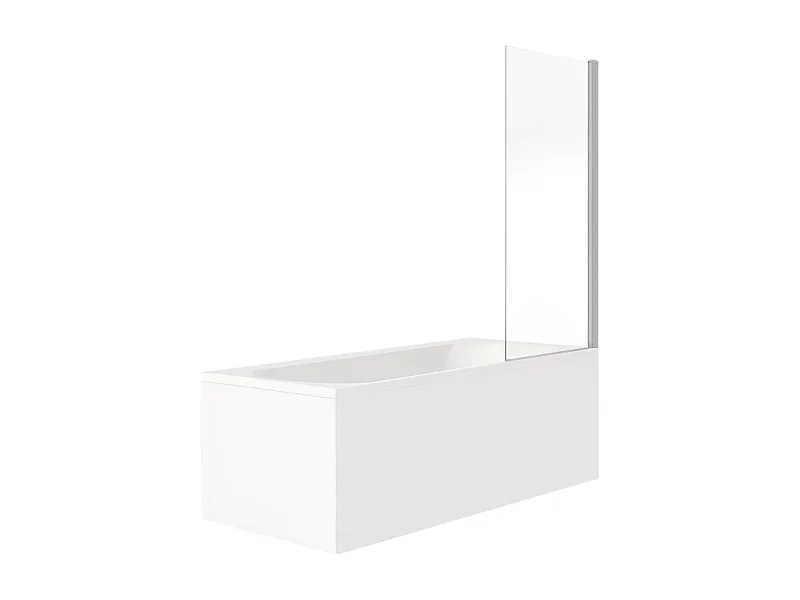 Pack baignoire droite 180 x 80 JACOB DELAFON Elise + pare bain chromé + vidage