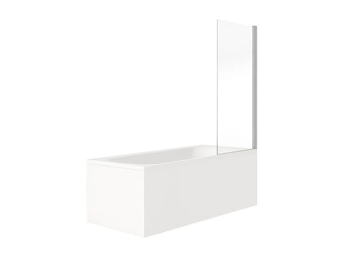 Pack baignoire droite 180 x 80 JACOB DELAFON Elise + pare bain chromé + vidage