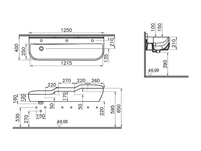 Lavabo pour enfant VITRA Sento Kids 3 hauteurs