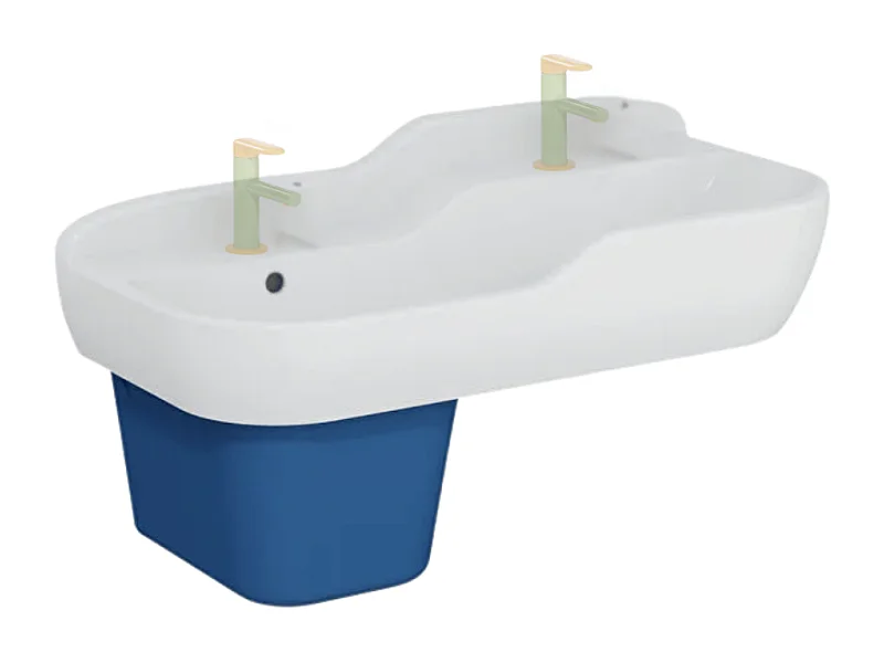 Lavabo pour enfant VITRA Sento Kids 2 hauteurs avec trop-plein + cache-siphon Sento kids