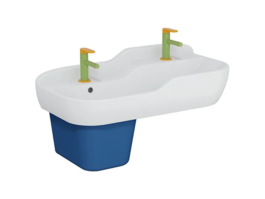 Lavabo pour enfant VITRA Sento Kids 2 hauteurs avec trop-plein + cache-siphon Sento kids