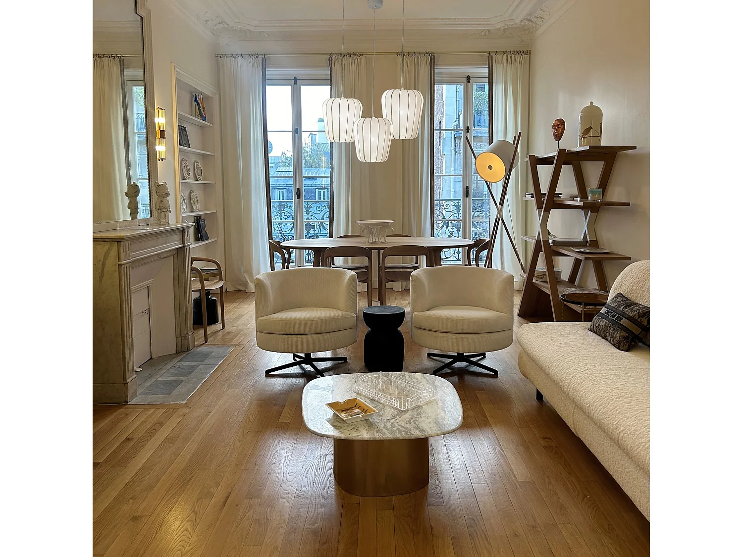 Now's Home - Suspension En Fil De Coton Et Metal Blanc D35xh39cm Alba