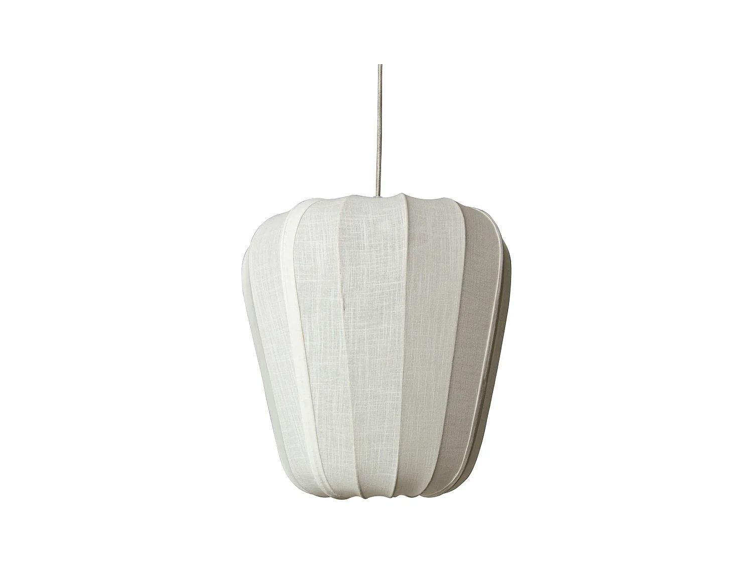 Now's Home - Suspension En Fil De Coton  Et Metal Blanc D34xh33cm Alba