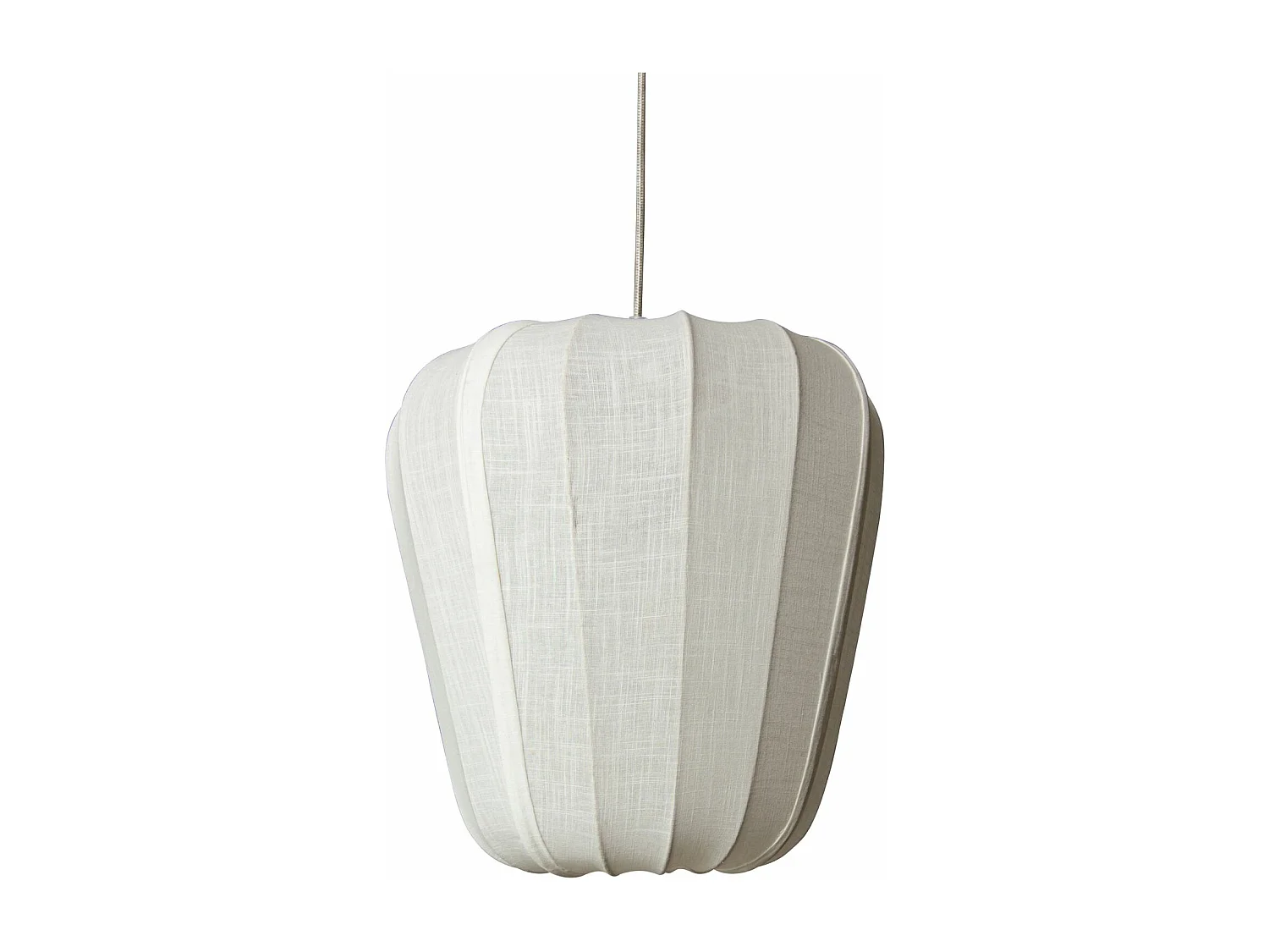 Now's Home - Suspension En Fil De Coton  Et Metal Blanc D34xh33cm Alba