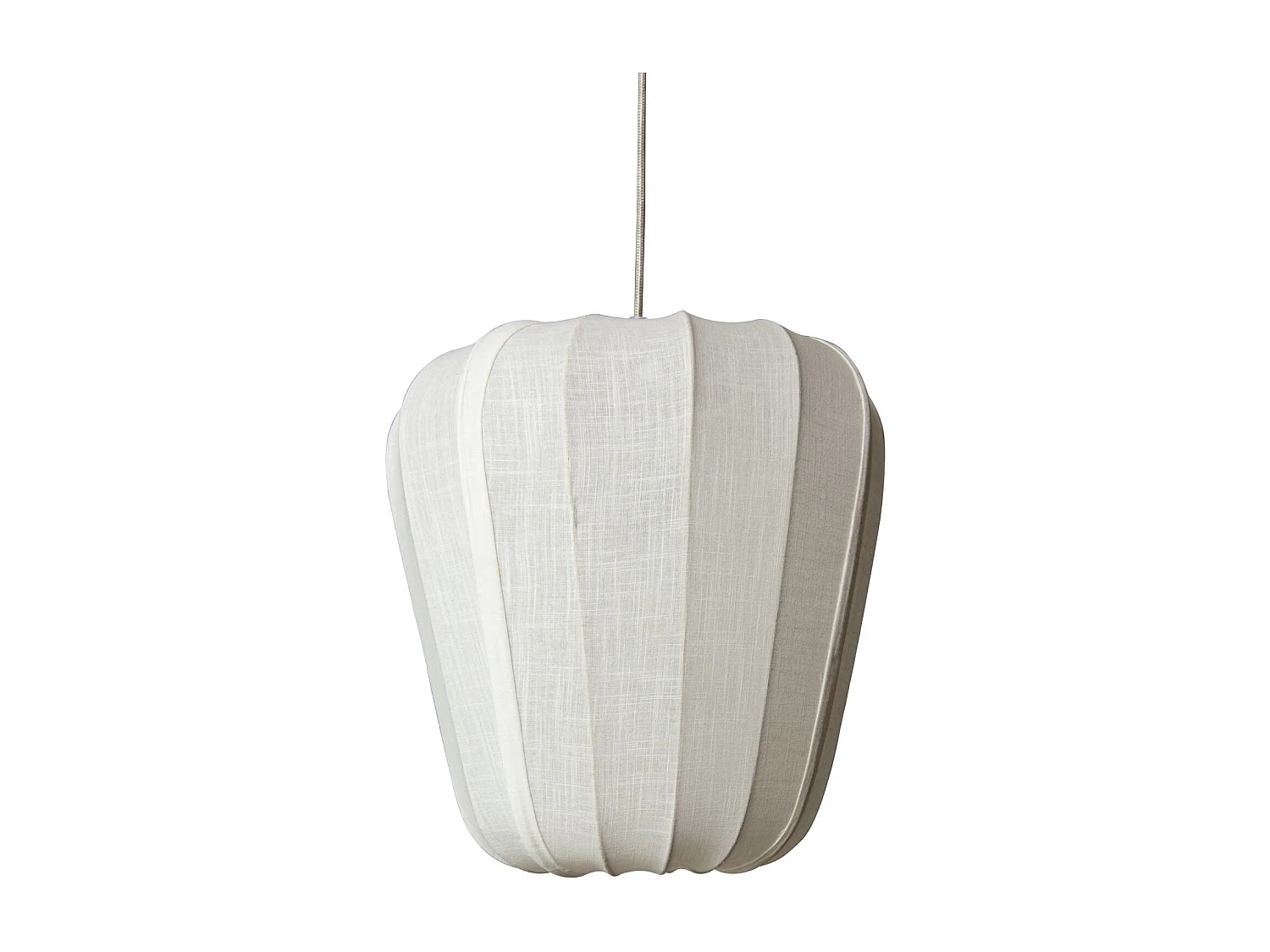 Now's Home - Suspension En Fil De Coton  Et Metal Blanc D34xh33cm Alba