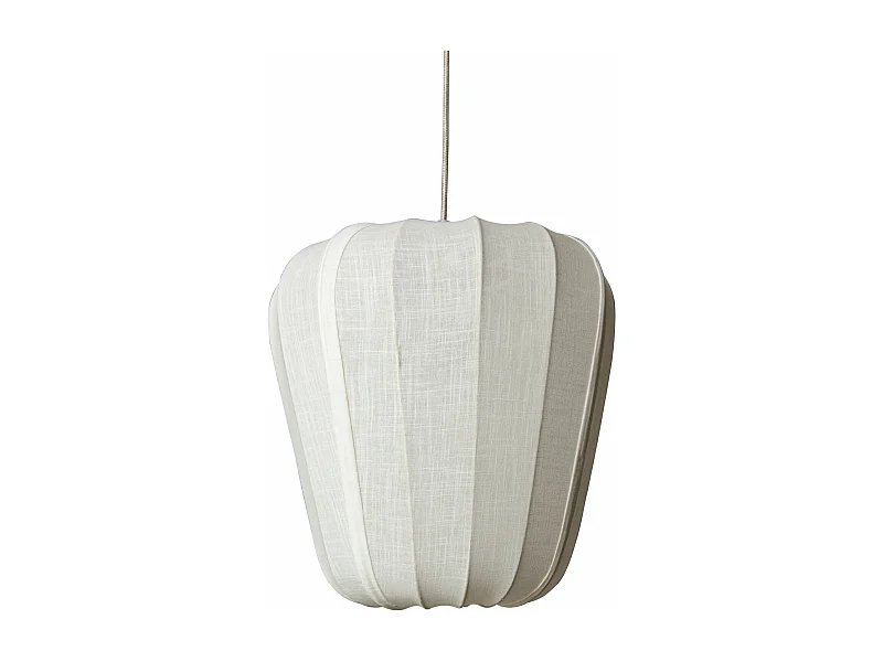 Now's Home - Suspension En Fil De Coton  Et Metal Blanc D34xh33cm Alba