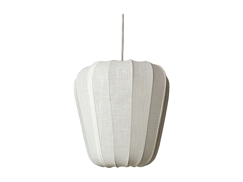Now's Home - Suspension En Fil De Coton  Et Metal Blanc D34xh33cm Alba