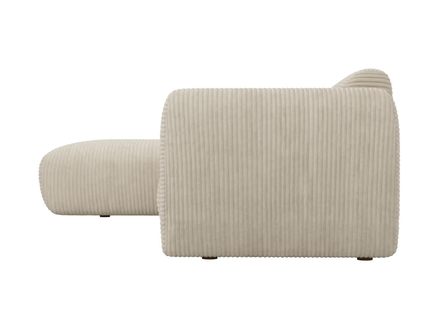 Sofá rinconera grande de pana beige POGNI de Maison Céphy