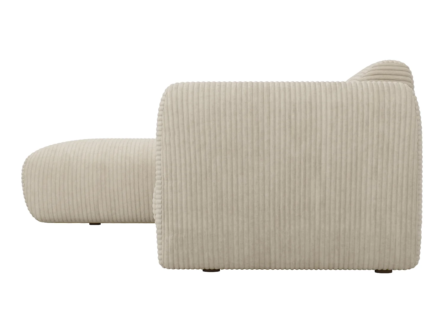 Stor venstre hjørnesofa i beige, kordfløjl, beige POGNI fra Maisons Céphy