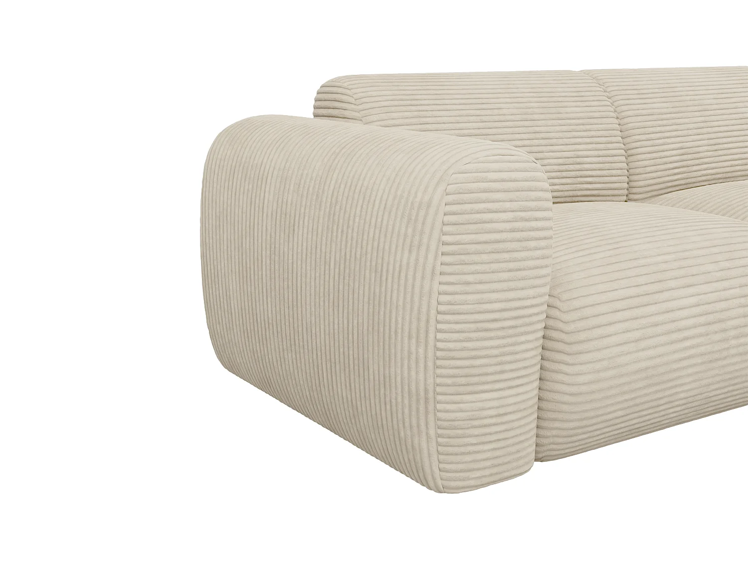 Sofa 3-Sitzer - Cord - Beige - POGNI von Maison Céphy