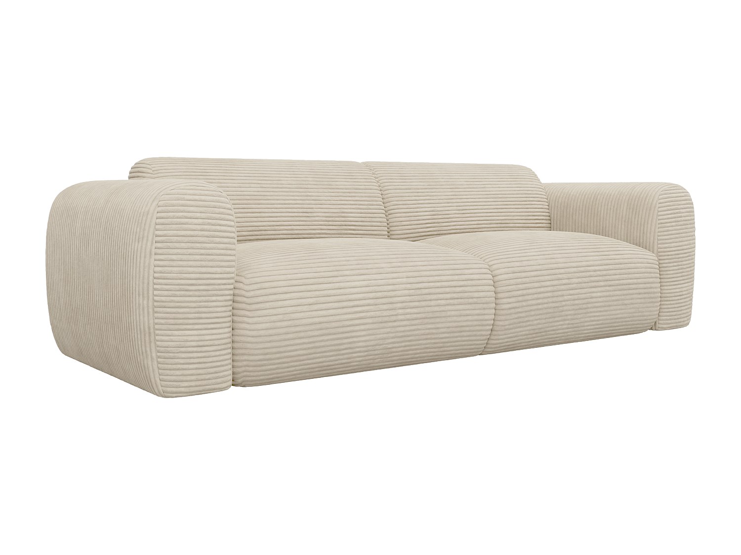 Sofa 4-Sitzer - Cord - Beige - POGNI von Maison Céphy günstig online kaufen